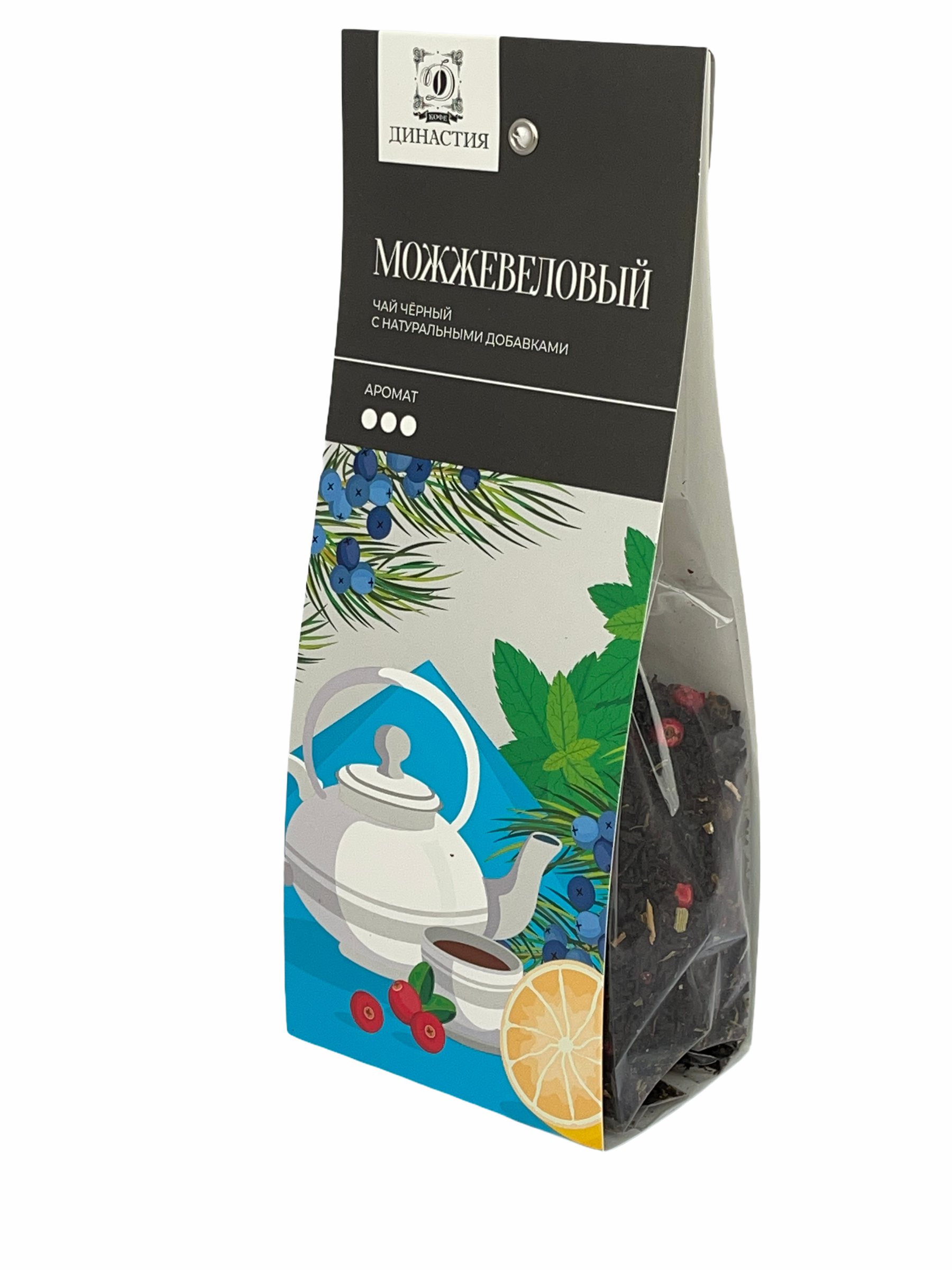 картинка Чай черный ароматизированный "Можжевеловый" 100 г.