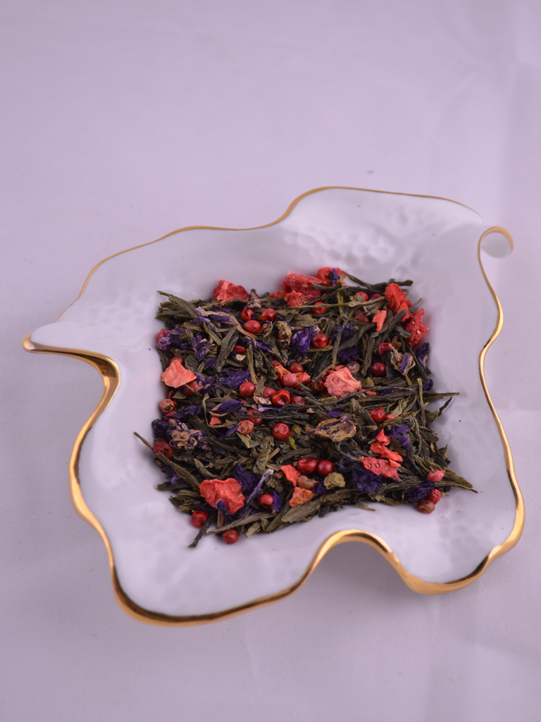 картинка Клубника Чили, 500 гр. Зеленый ароматизированный чай